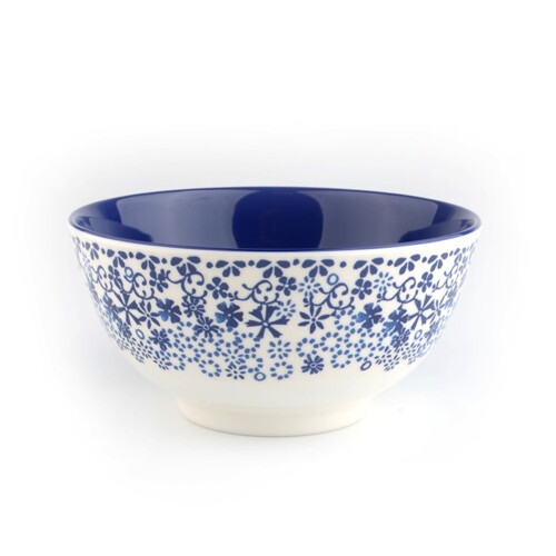 Bunzlau Castle Melamine Kom-Indigo-Lace