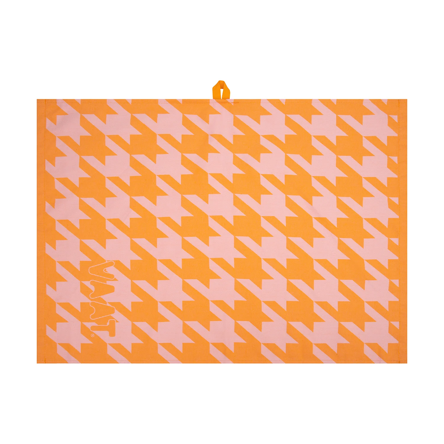 VAAT Thee-en-Keukenhanddoek-Giftset Pied-de-Poule Roze-Oranje - Afbeelding 4