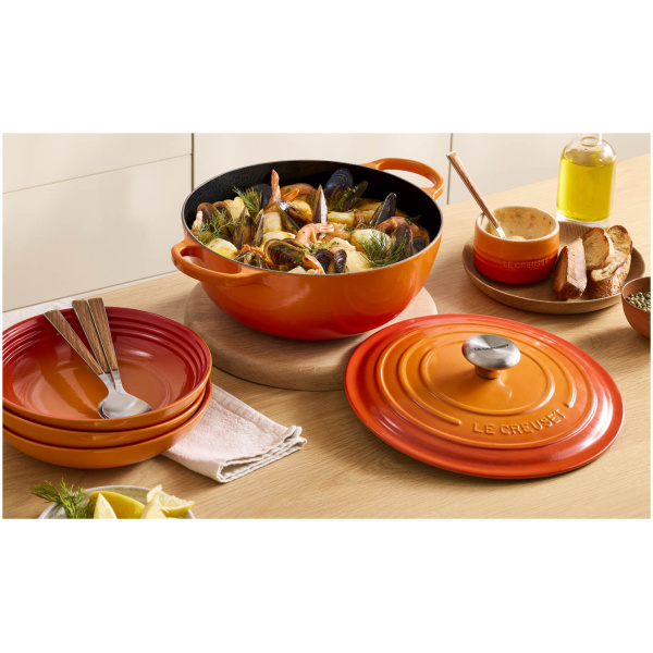 Le Creuset Marmite Oranjerood-28cm - Afbeelding 2