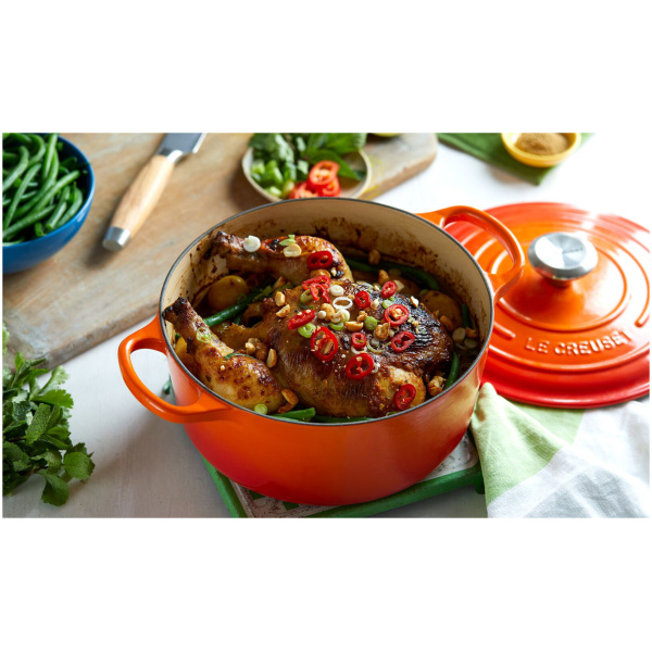 Le Creuset Braadpan Signature Oranjerood-28cm - Afbeelding 3