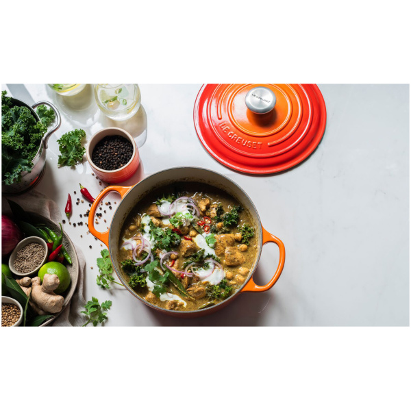Le Creuset Braadpan Signature Oranjerood-28cm - Afbeelding 2