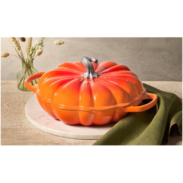 Le Creuset Campagnard Pompoen Oranjerood-28cm - Afbeelding 3